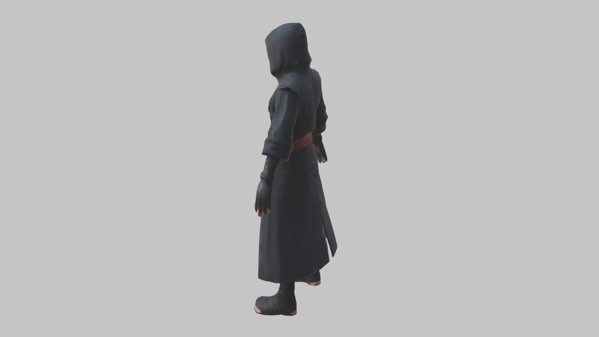 Anime Ninja T Pose Character Low-poly 3D model_3