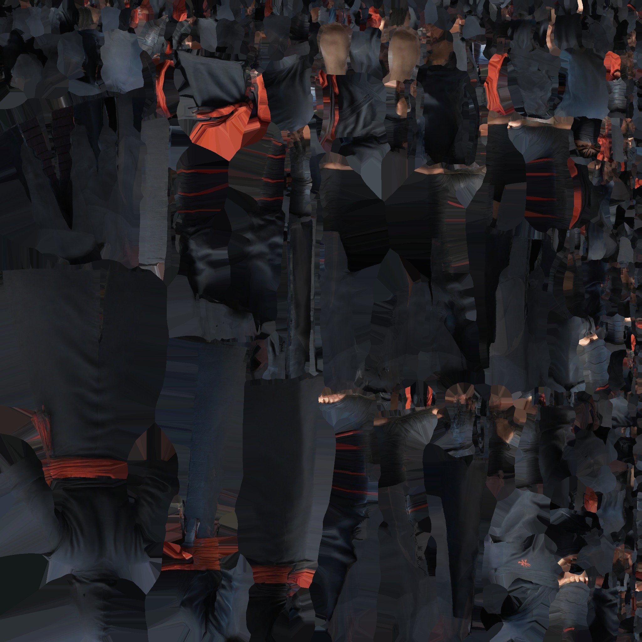 Anime Ninja T Pose Character Low-poly 3D model_16