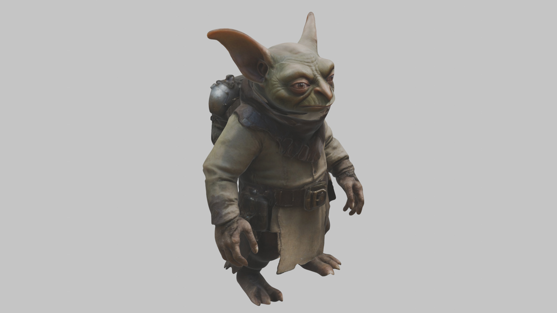 Fantasy Goblin Character Low-poly 3D model_9