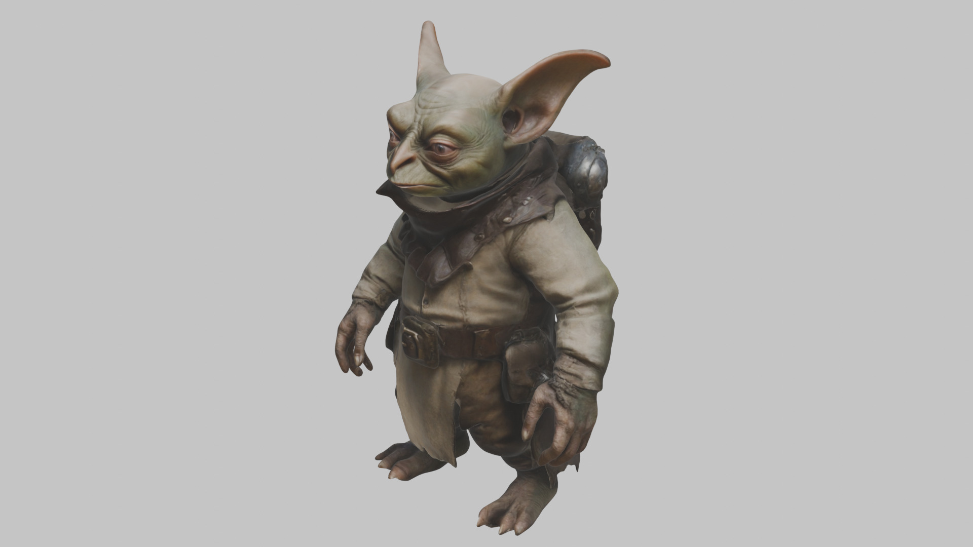 Fantasy Goblin Character Low-poly 3D model_6