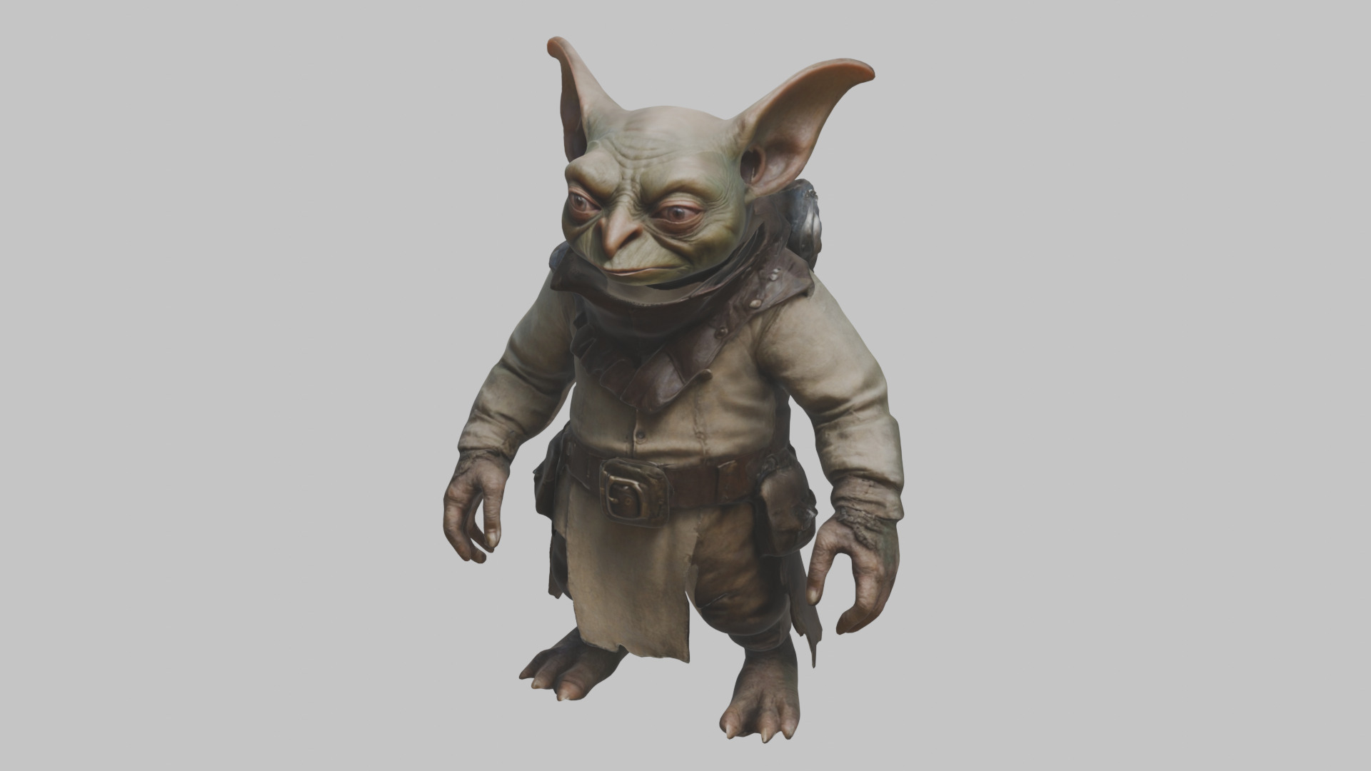 Fantasy Goblin Character Low-poly 3D model_7