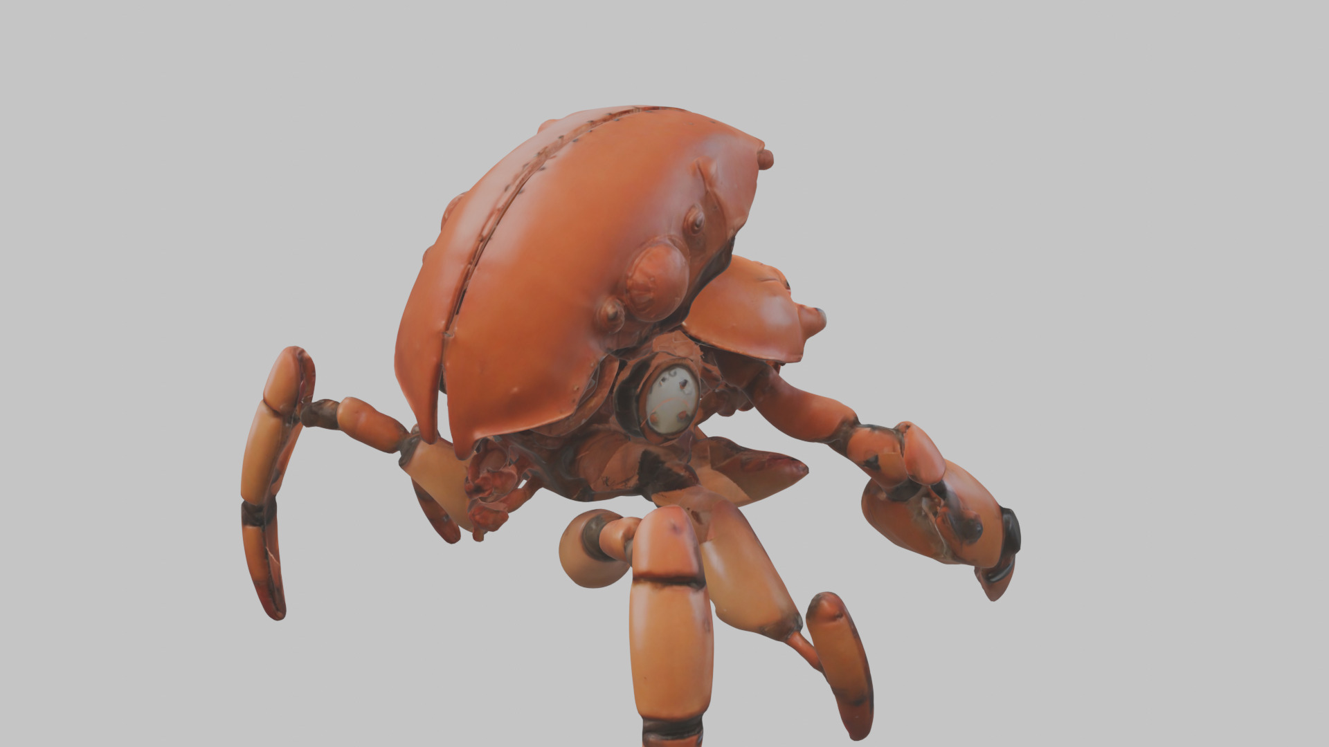 Robot Crab Low-poly 3D model_13