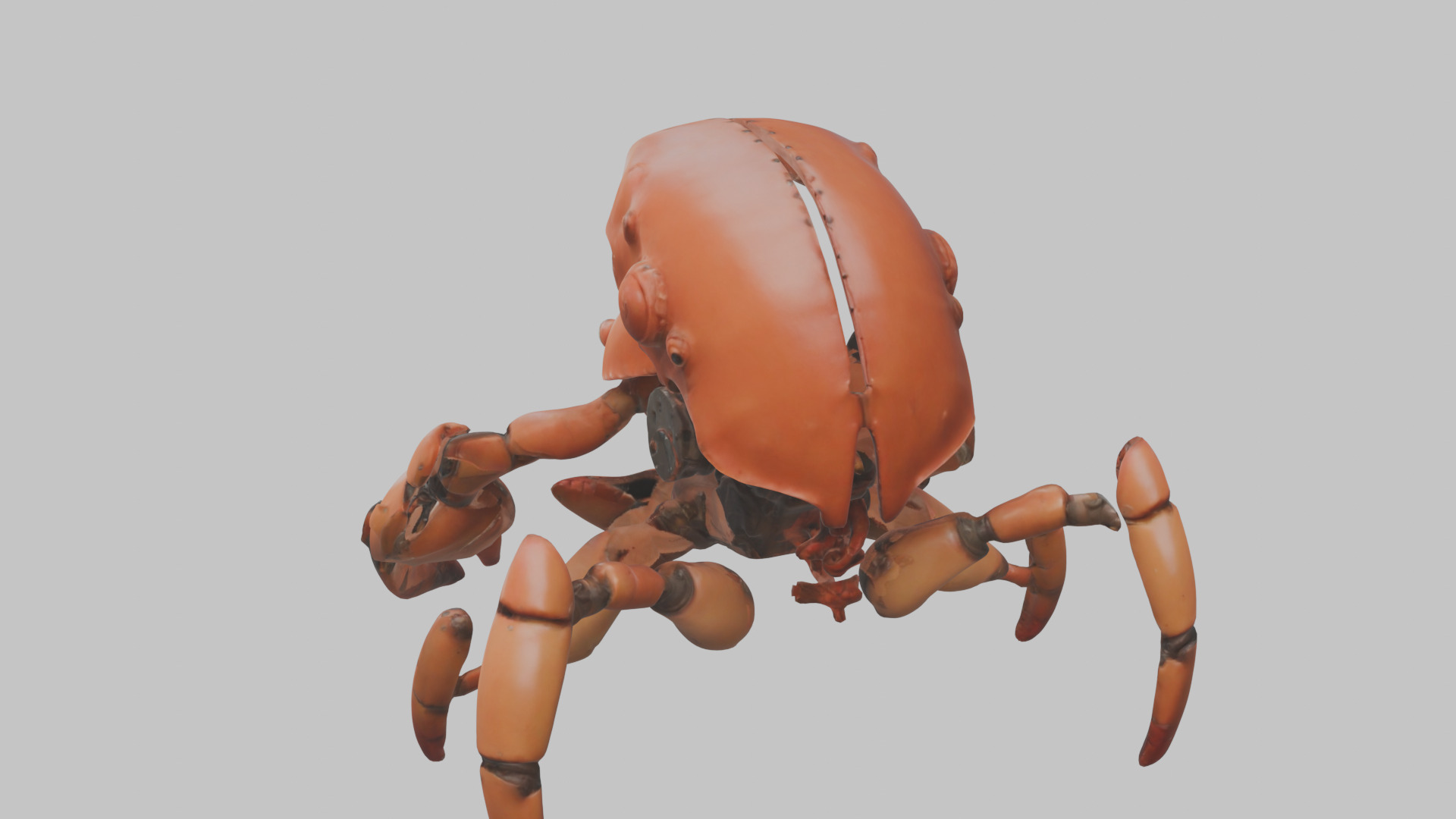 Robot Crab Low-poly 3D model_1
