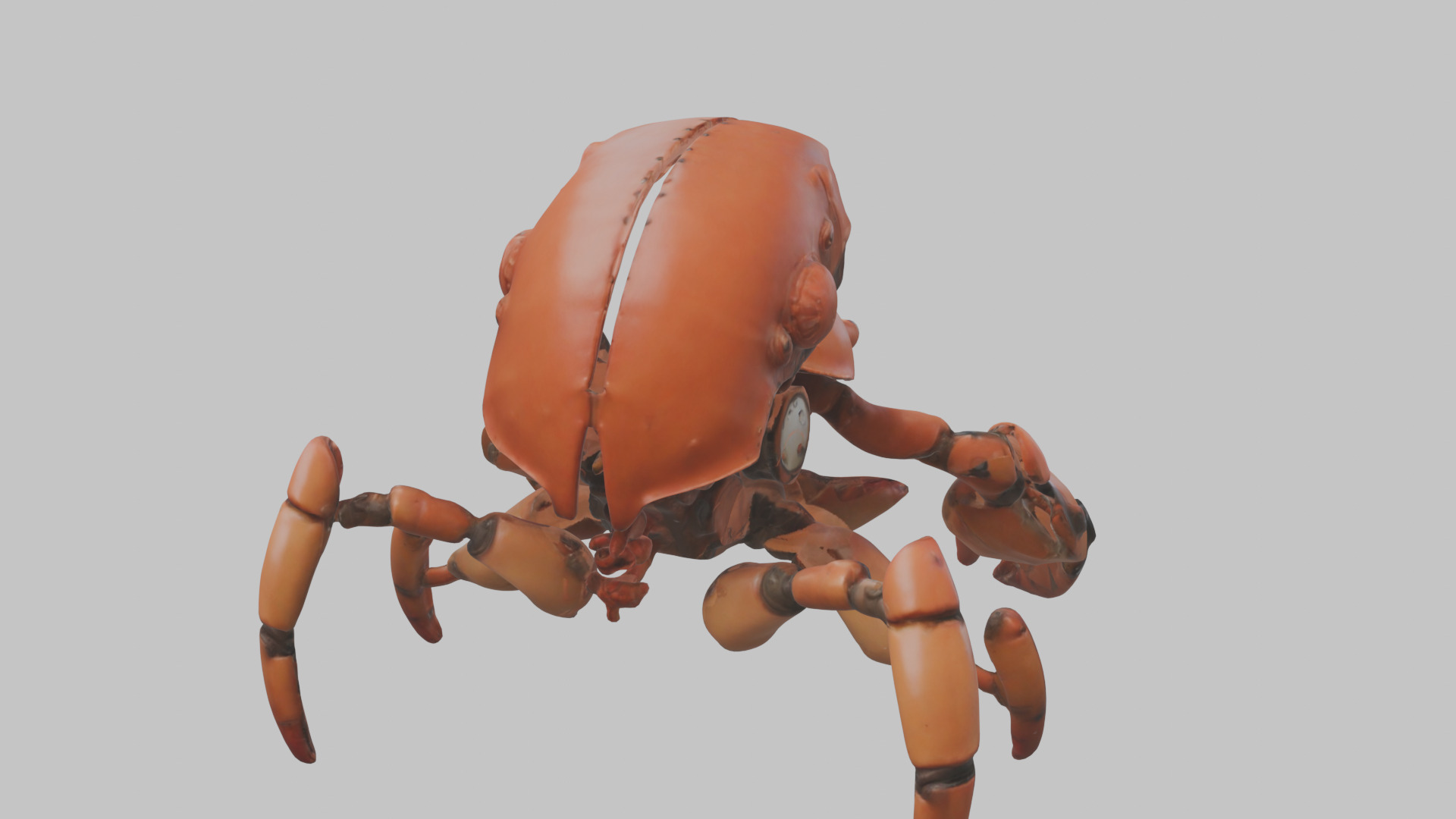 Robot Crab Low-poly 3D model_14