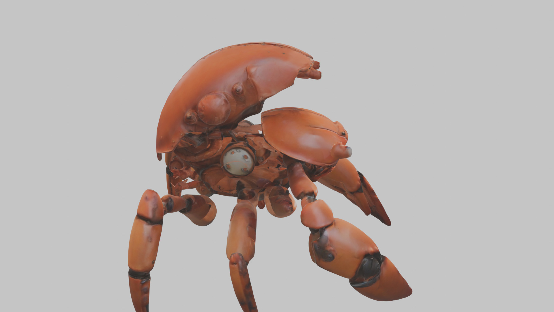 Robot Crab Low-poly 3D model_11
