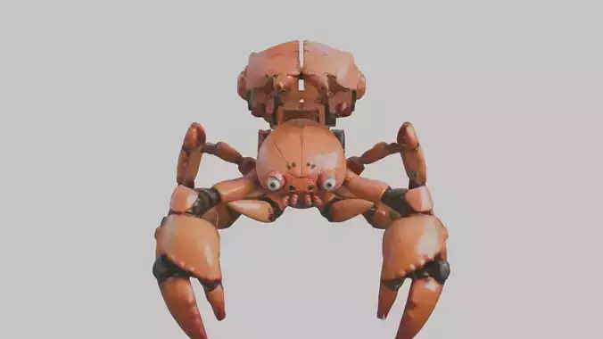 Robot Crab Low-poly 3D model