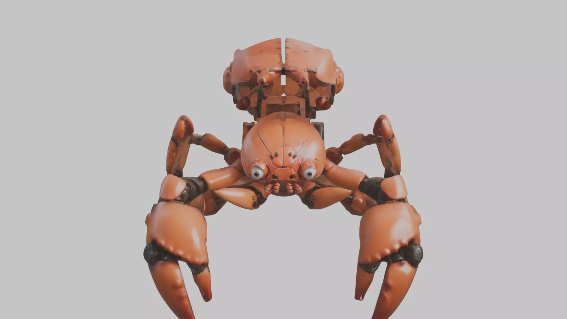 Robot Crab Low-poly 3D model_0