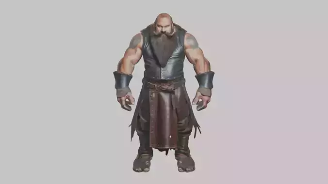 Strong Medieval Blacksmith Character