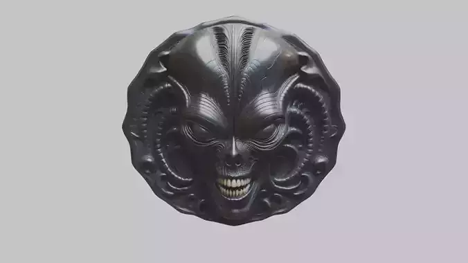 HR Giger inspired DEcoration Shield