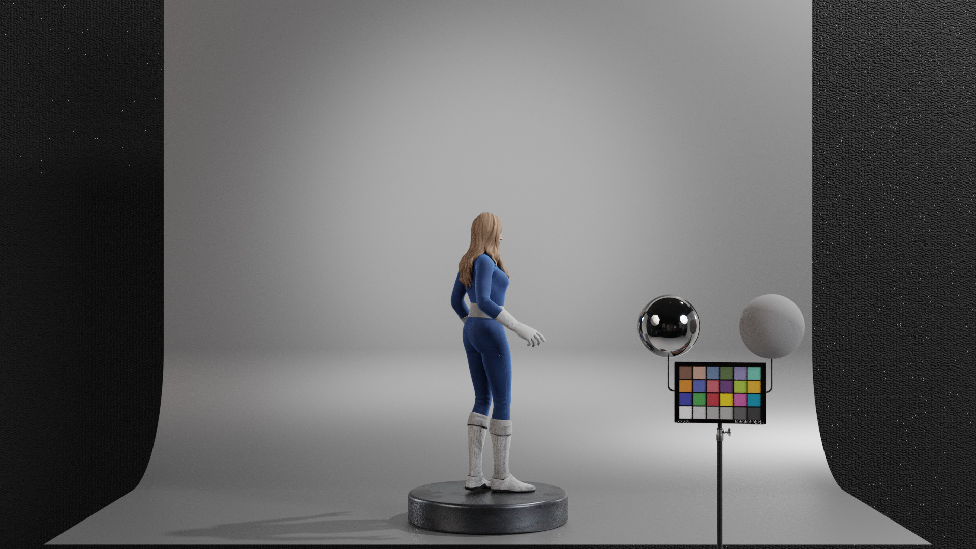 Invisible Woman Low-poly 3D model_11