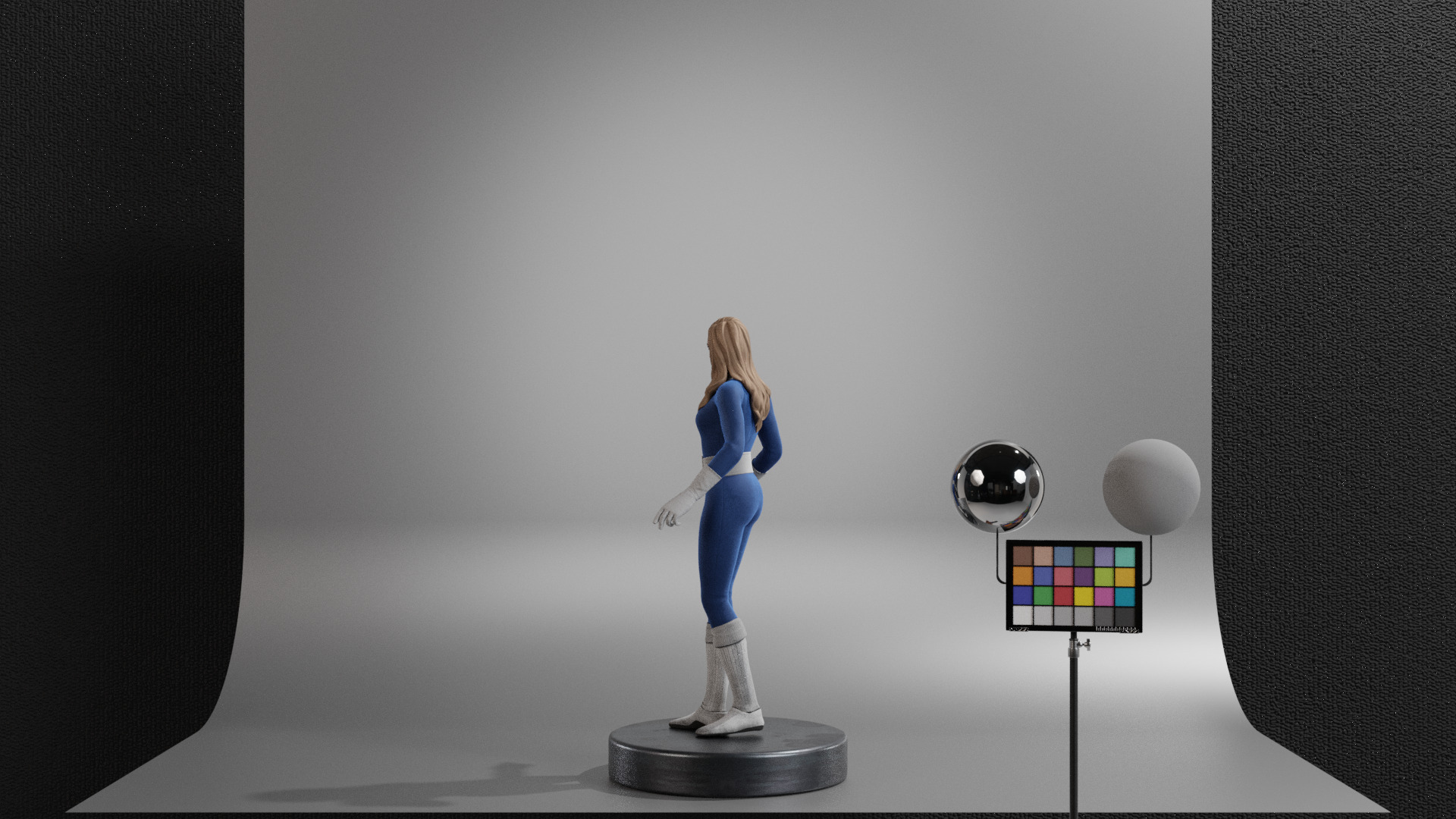 Invisible Woman Low-poly 3D model_14