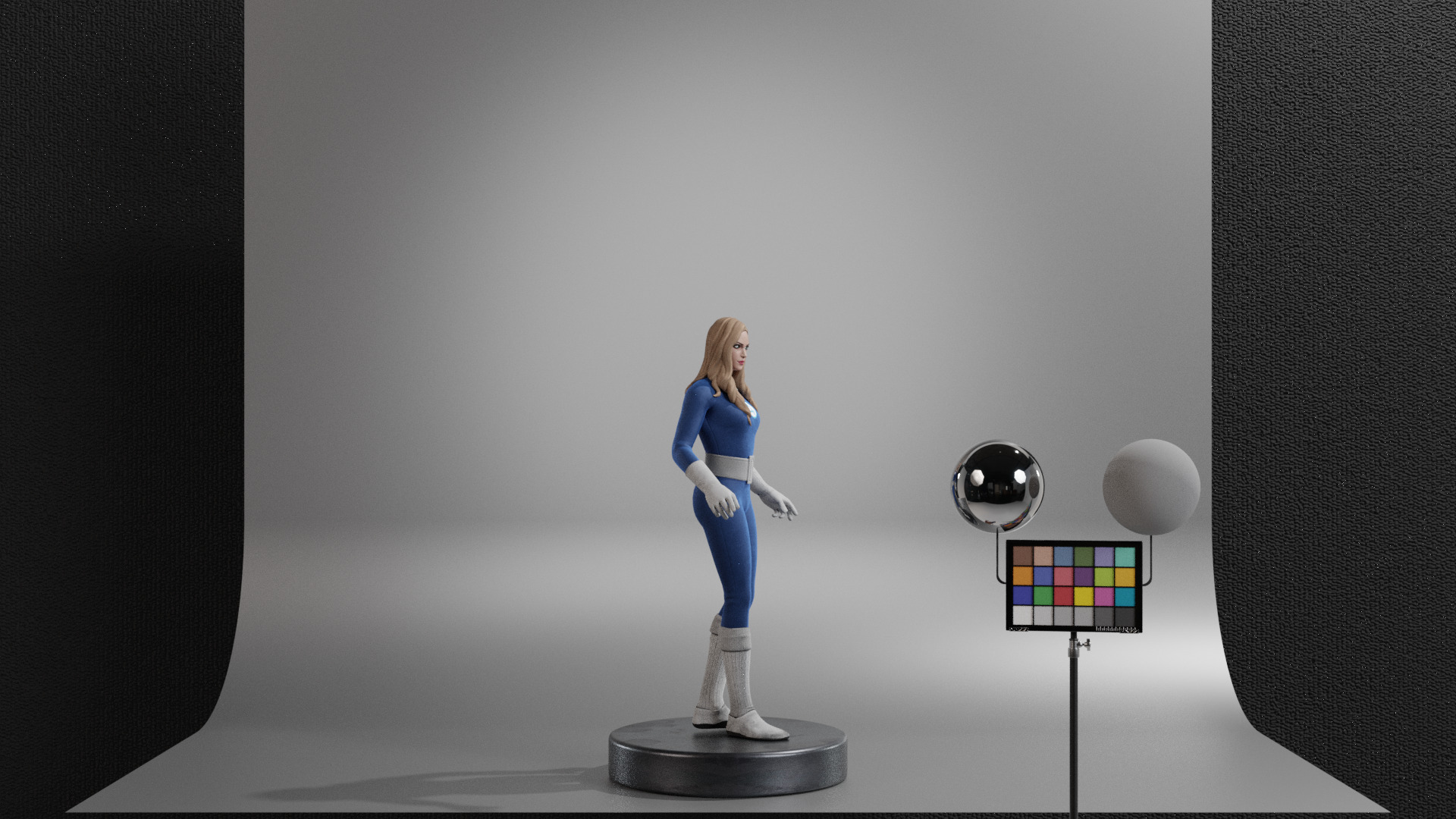 Invisible Woman Low-poly 3D model_10
