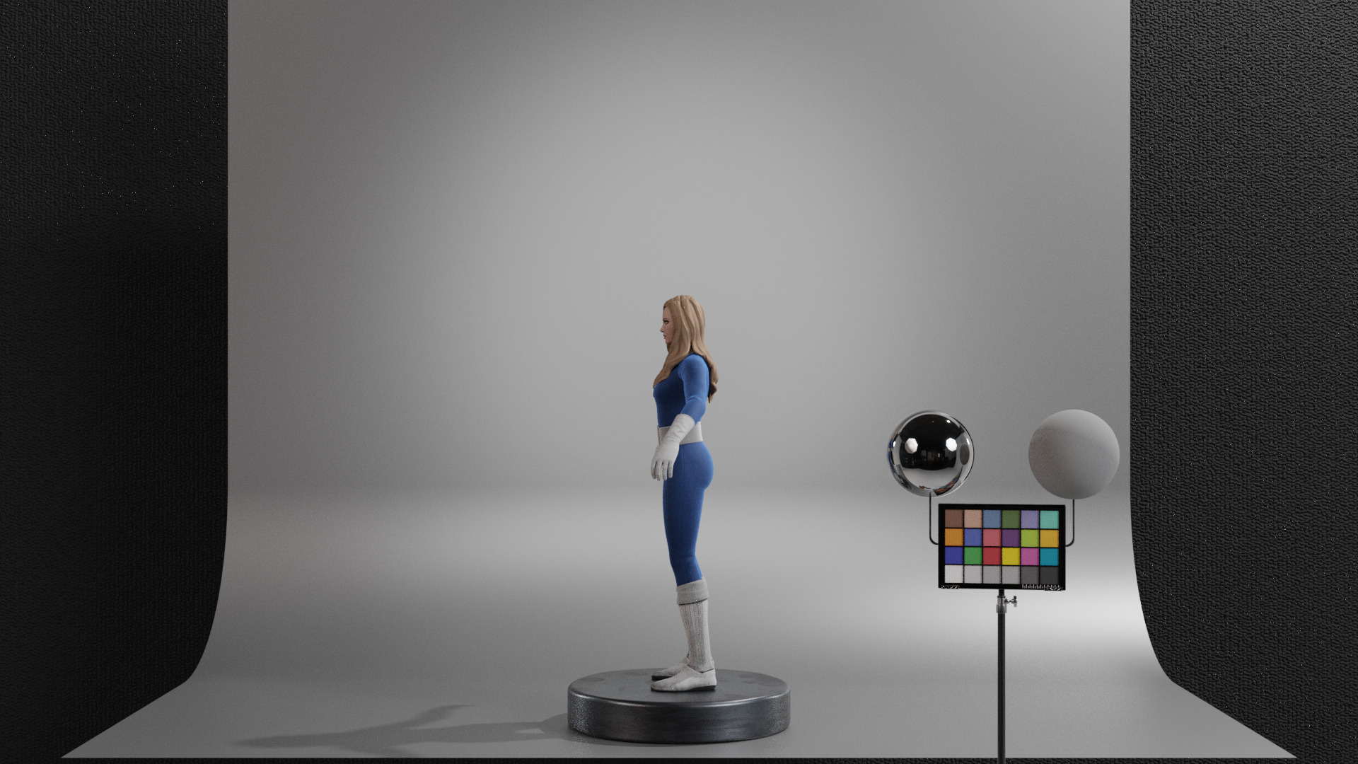 Invisible Woman Low-poly 3D model_7
