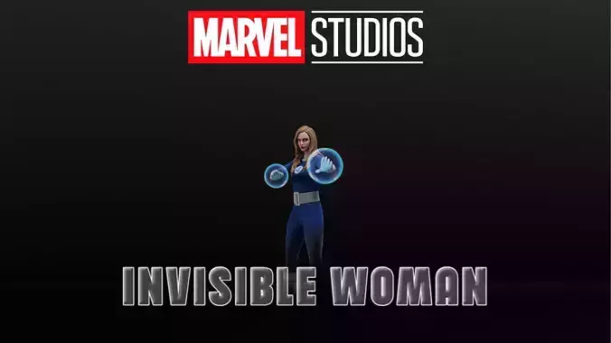 Invisible Woman Low-poly 3D model
