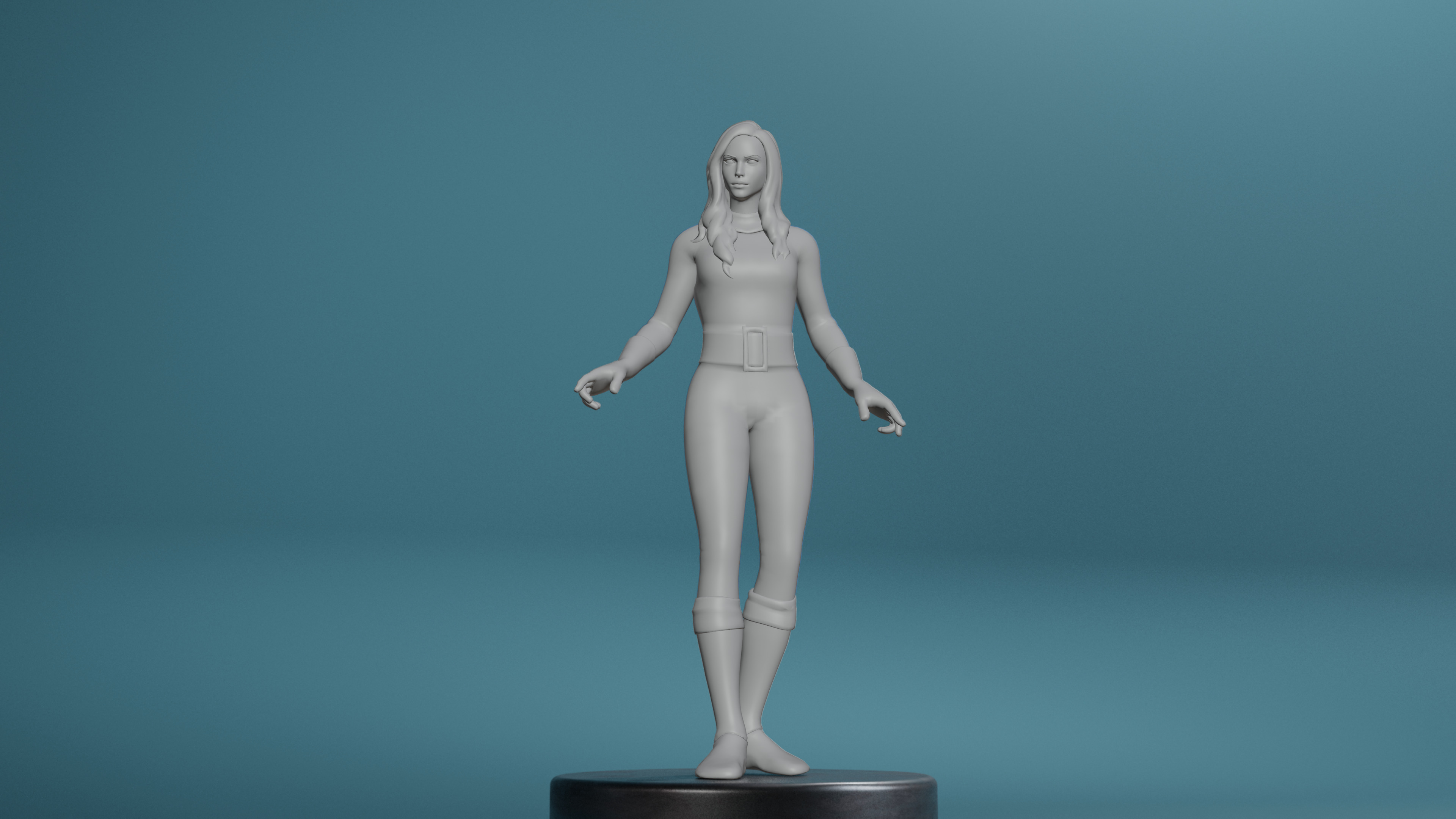 Invisible Woman Low-poly 3D model_18