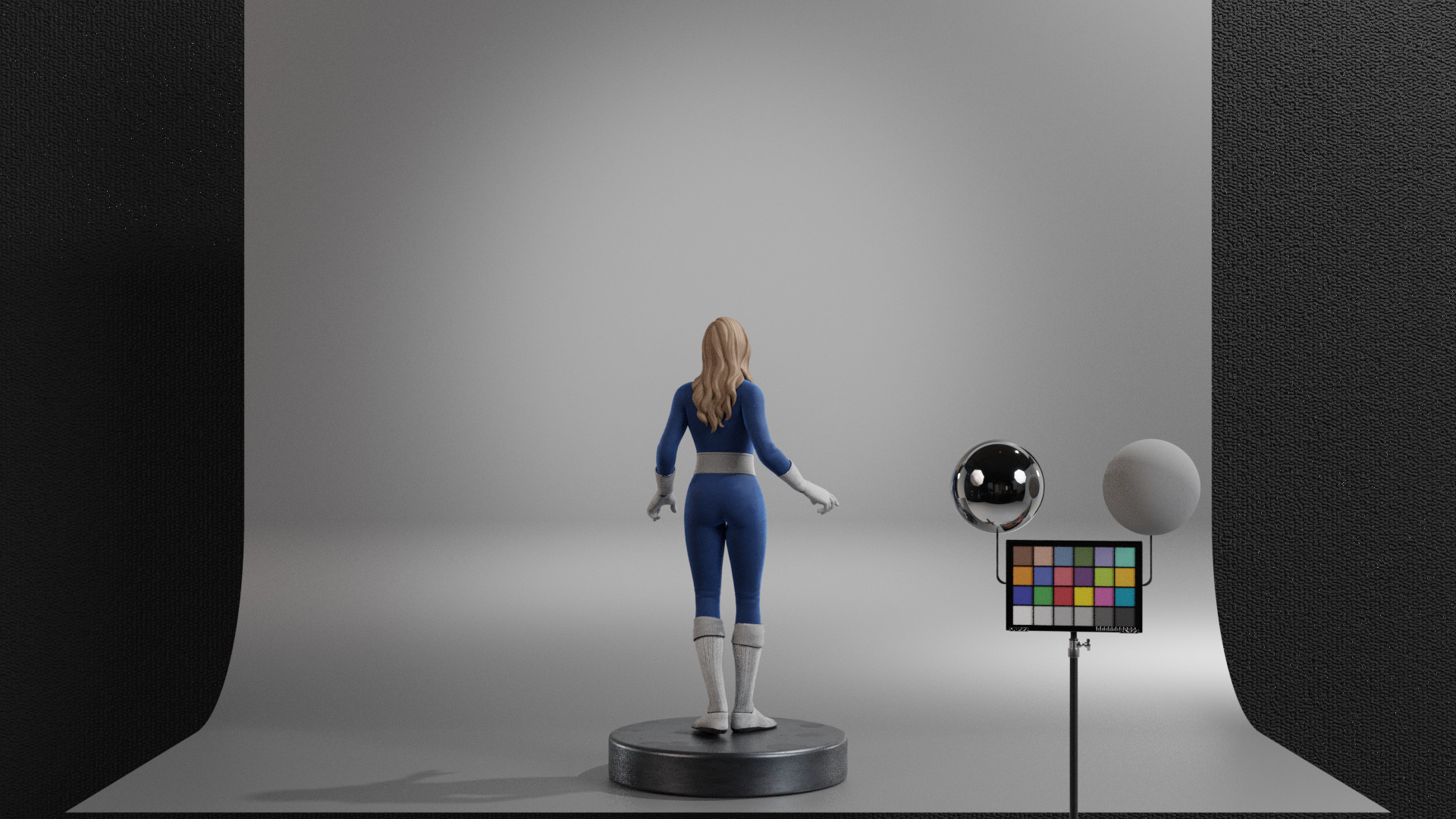 Invisible Woman Low-poly 3D model_12