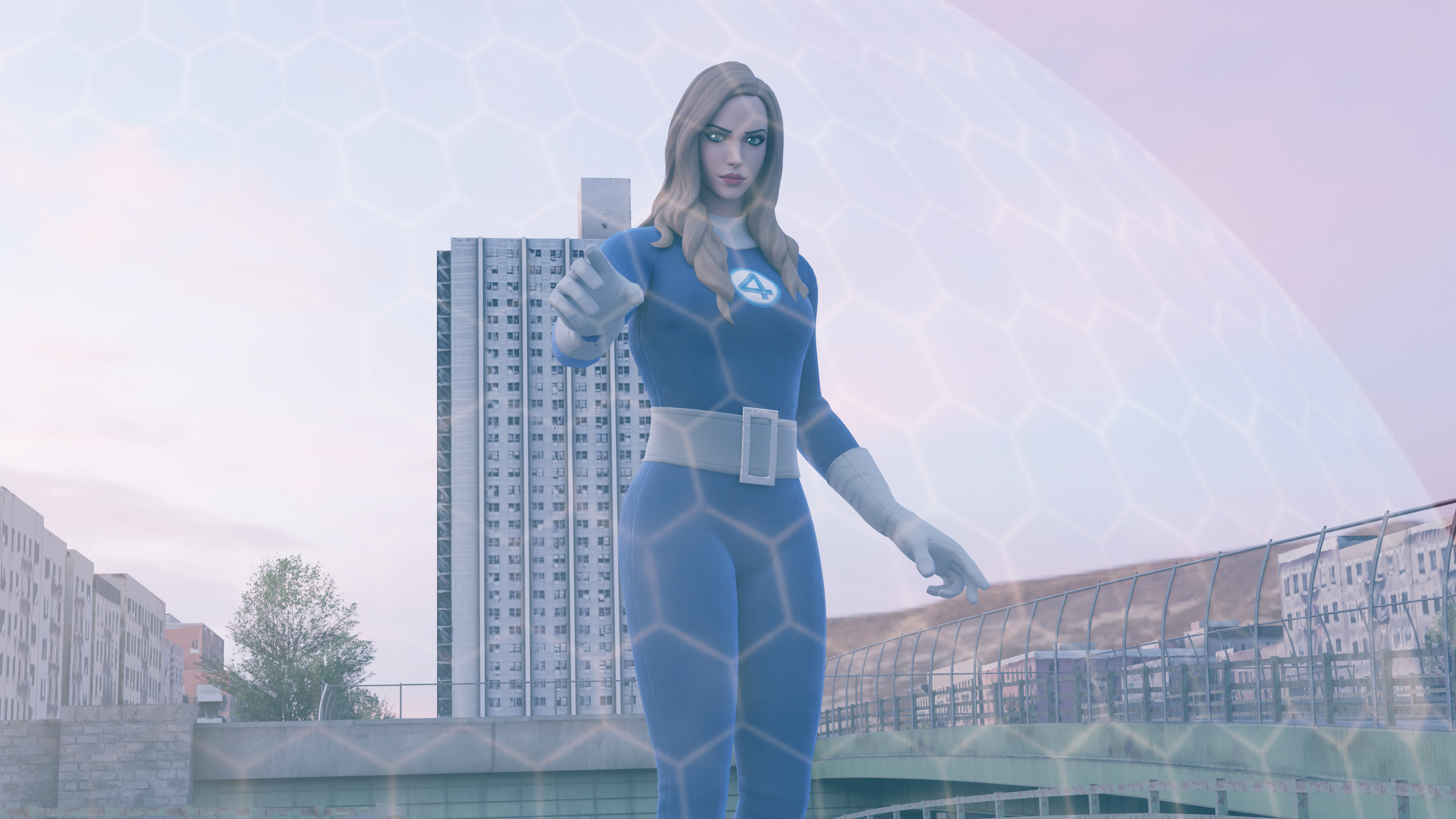 Invisible Woman Low-poly 3D model_20