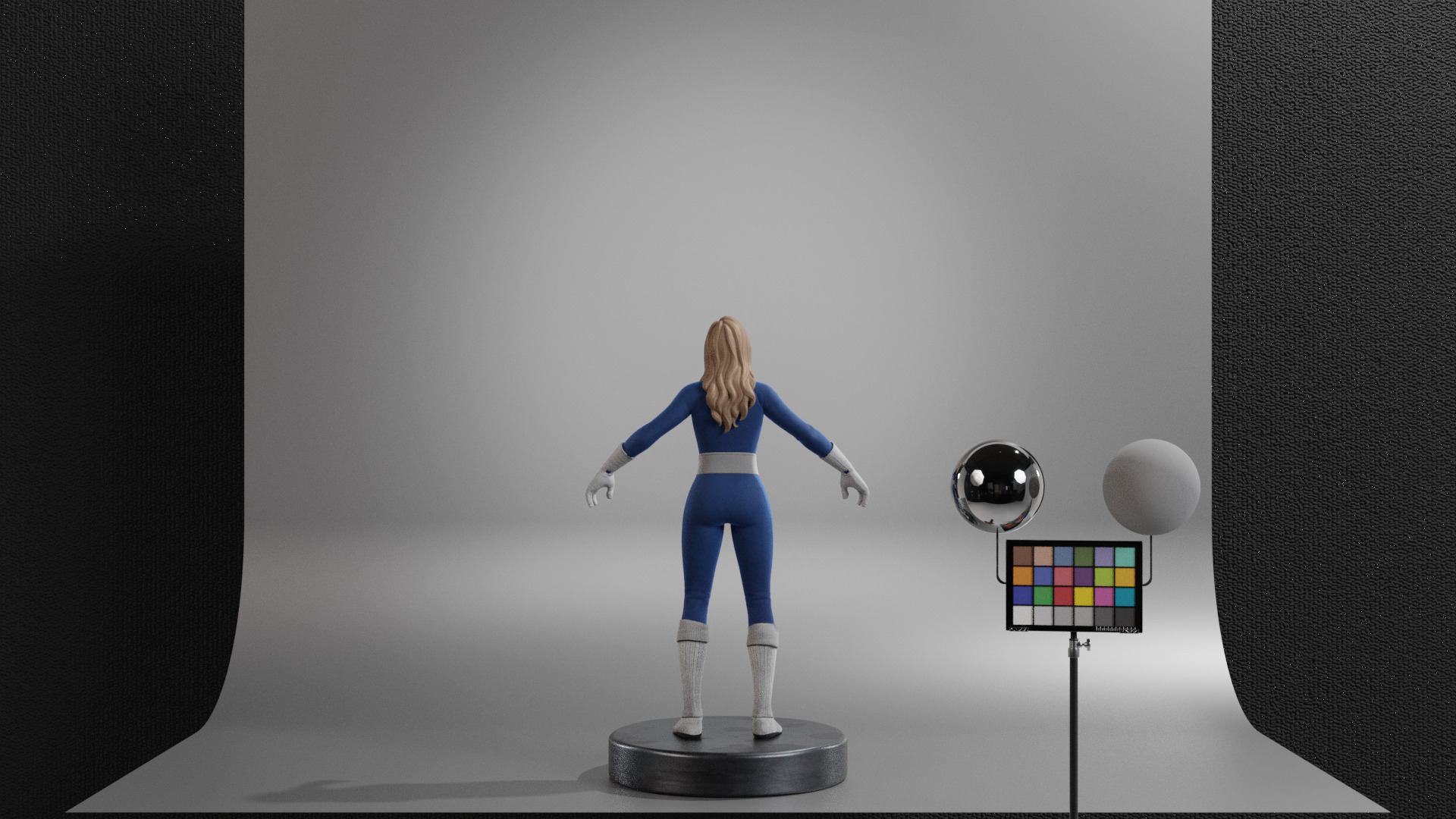 Invisible Woman Low-poly 3D model_5