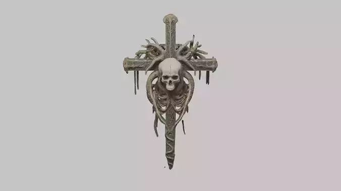 Gothic Bones SKull Cross