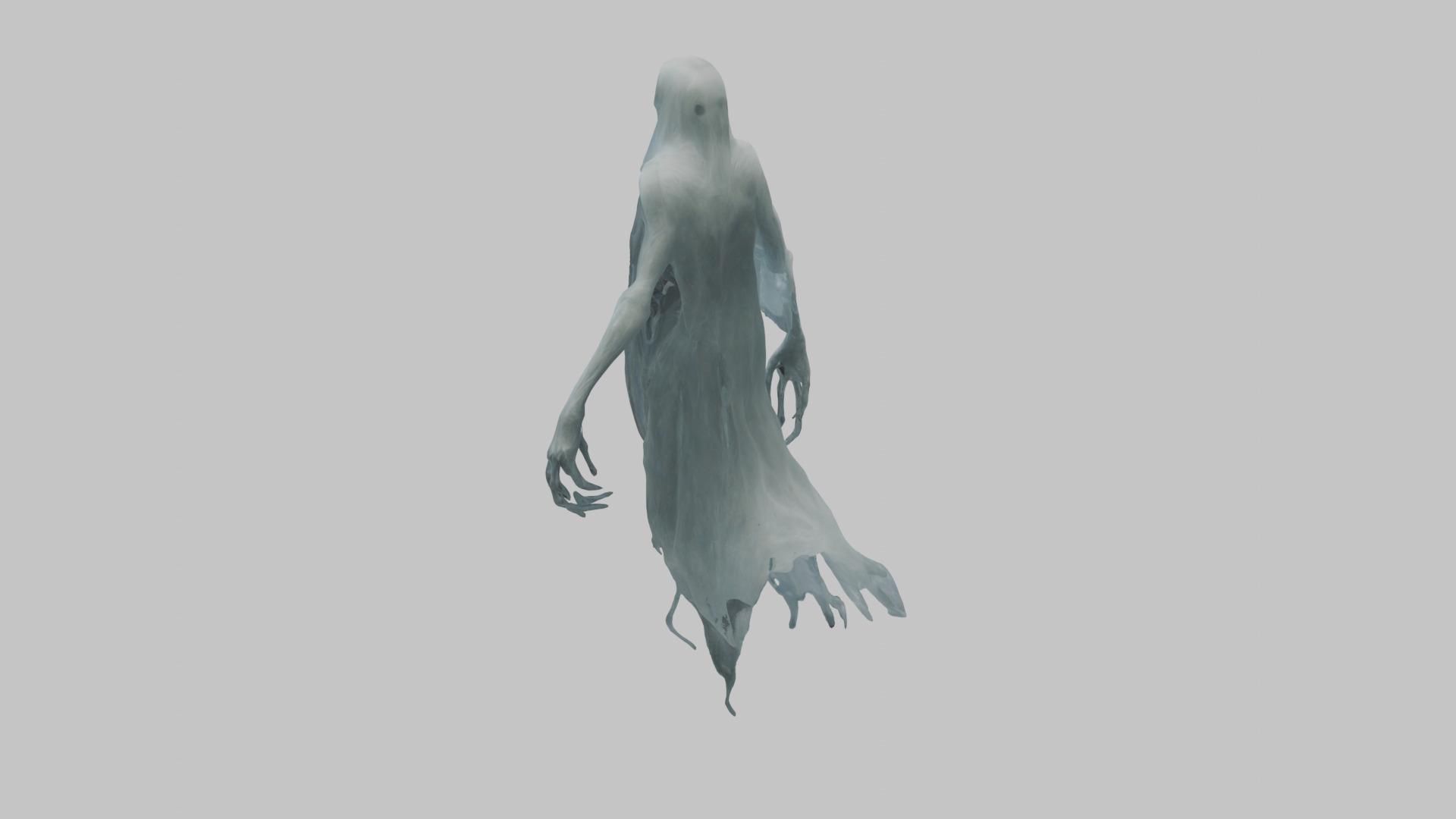 floating wraith ghost soul Low-poly 3D model_2