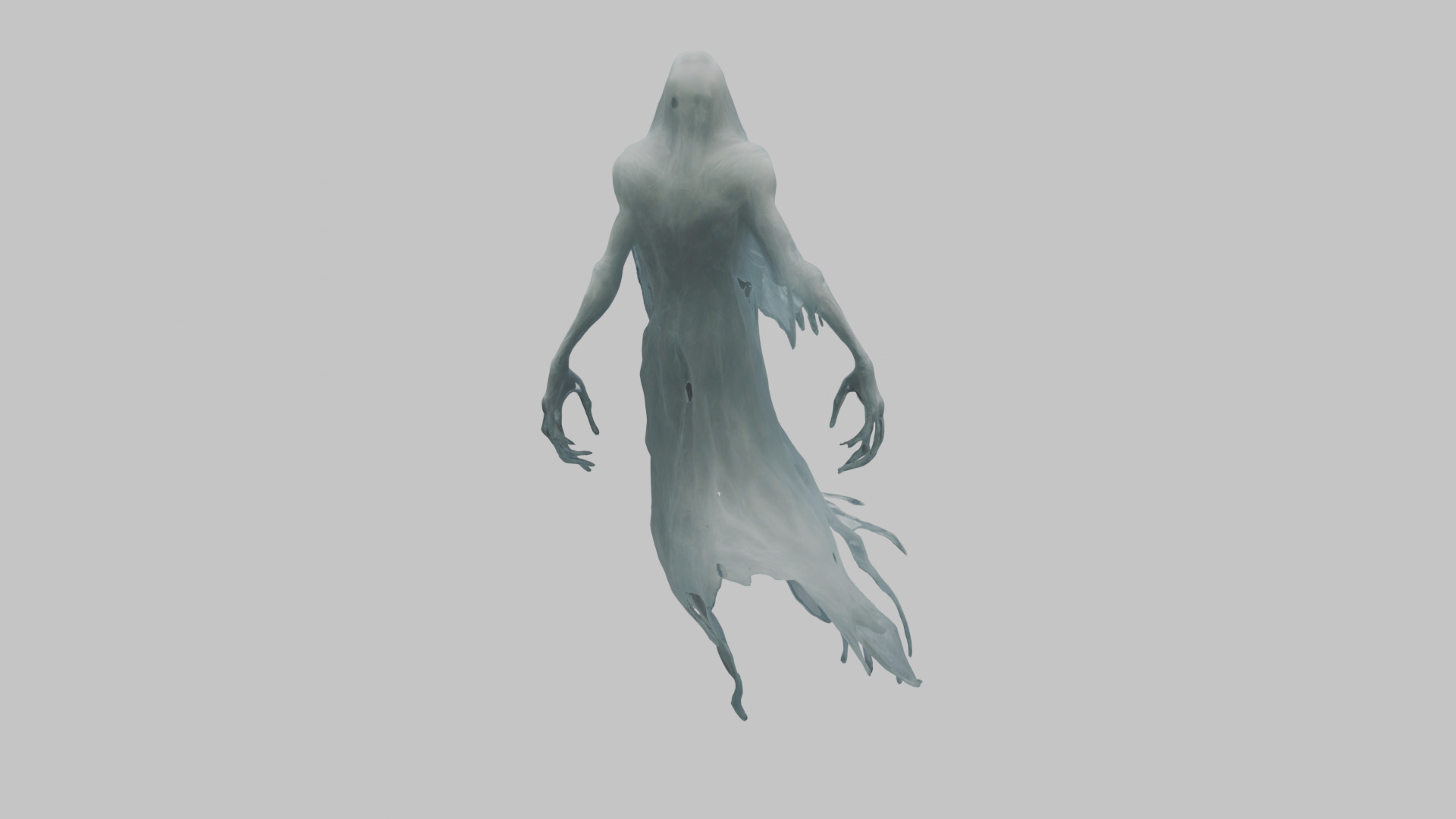 floating wraith ghost soul Low-poly 3D model_15