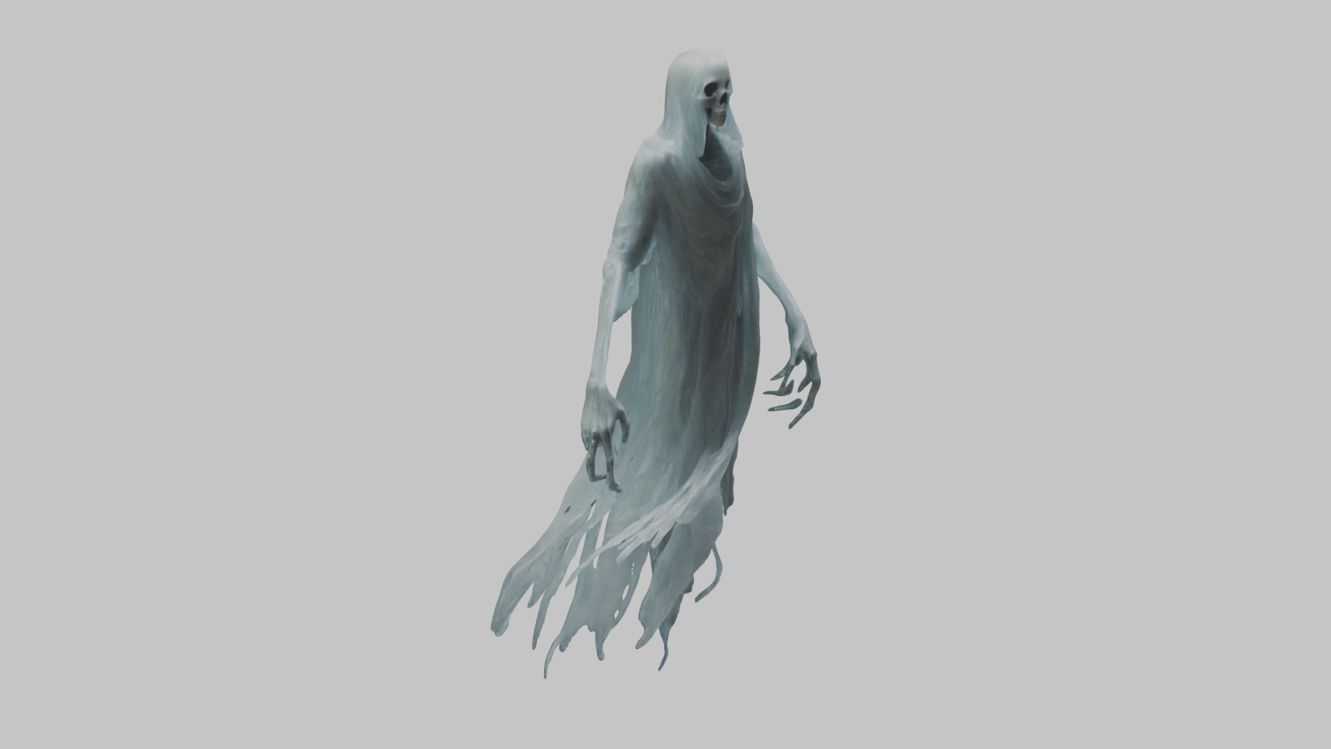 floating wraith ghost soul Low-poly 3D model_9