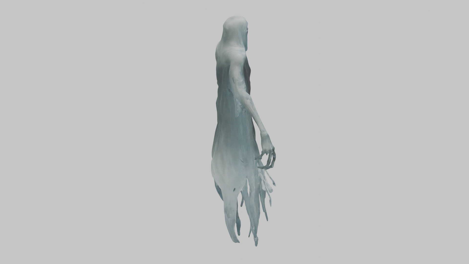 floating wraith ghost soul Low-poly 3D model_12