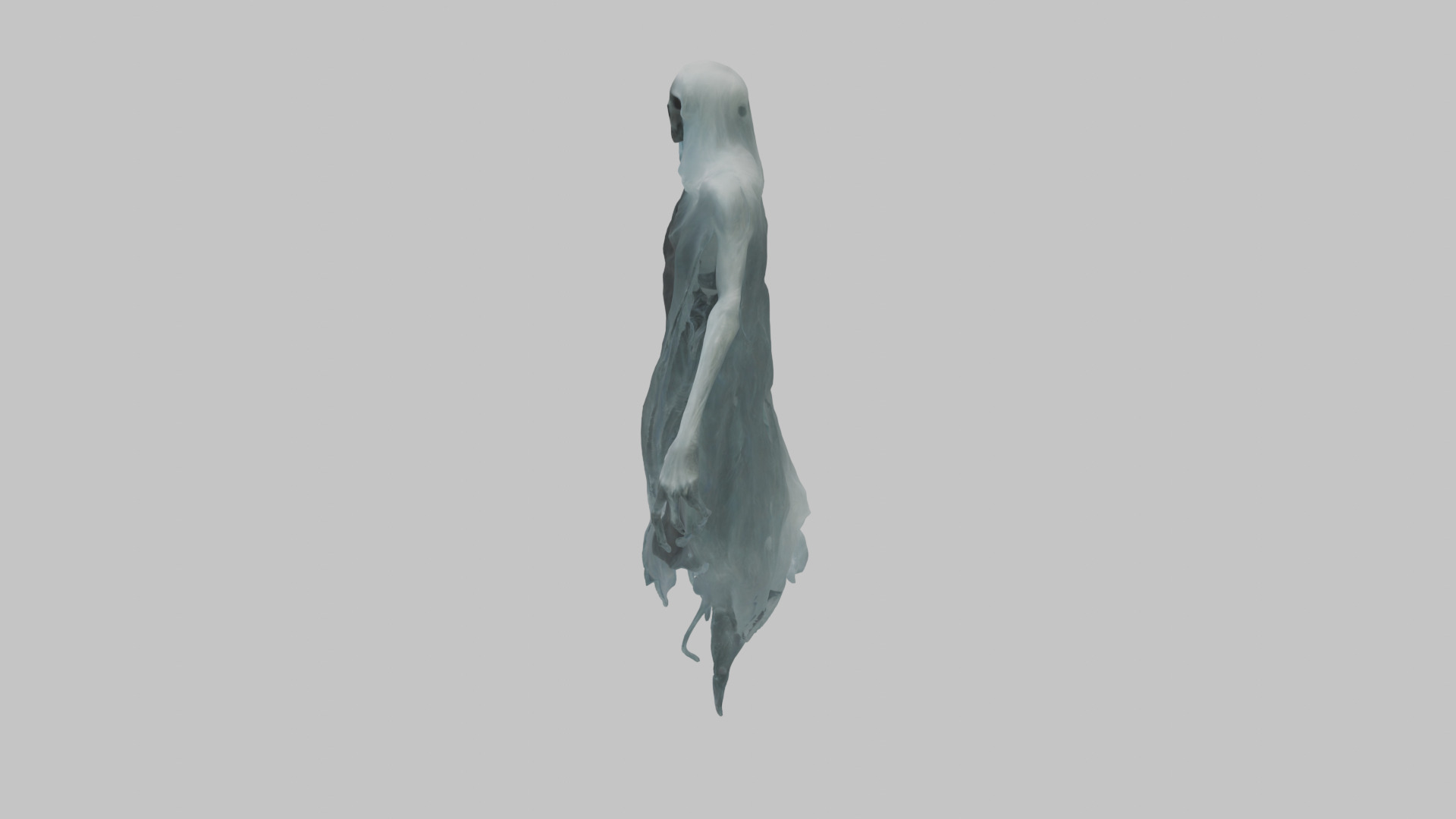 floating wraith ghost soul Low-poly 3D model_4