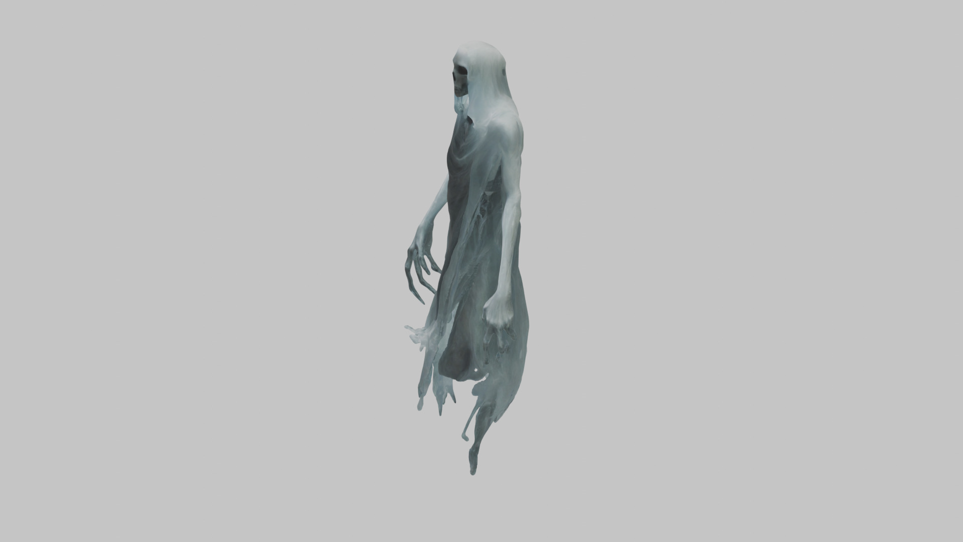 floating wraith ghost soul Low-poly 3D model_5