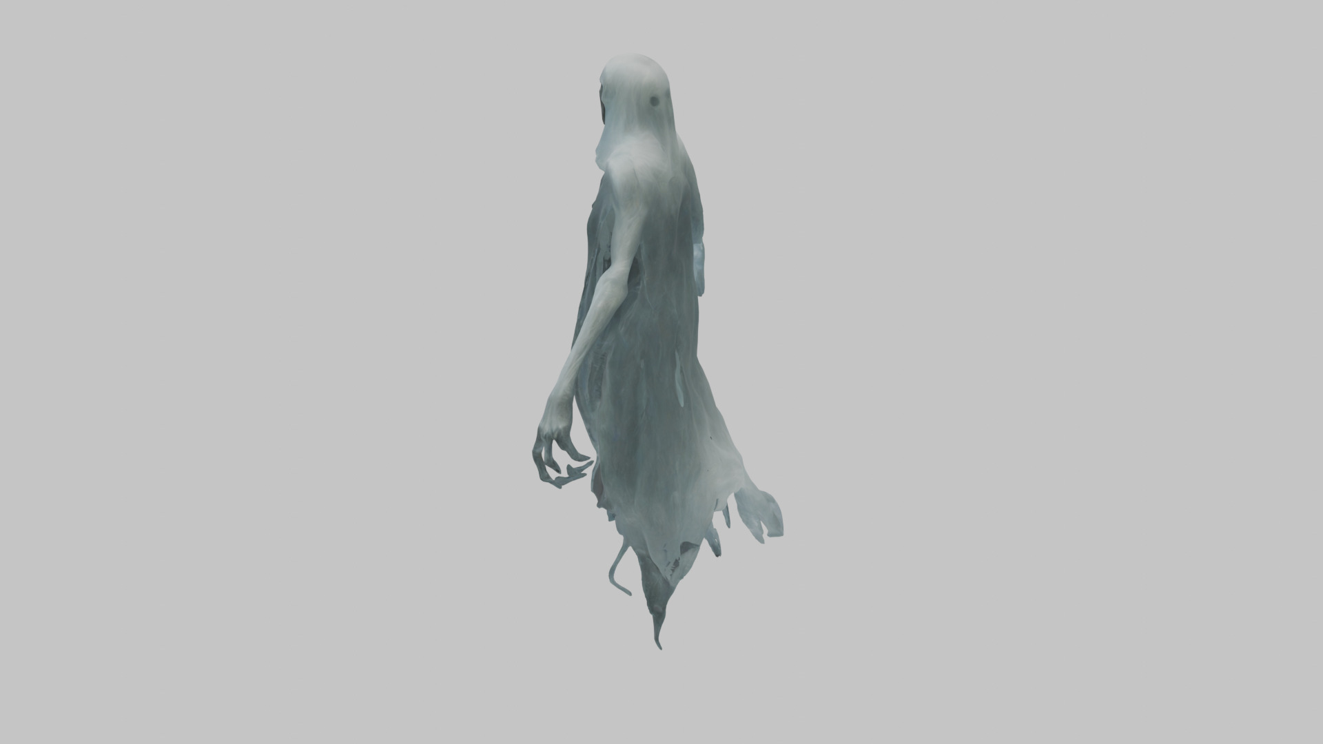 floating wraith ghost soul Low-poly 3D model_3