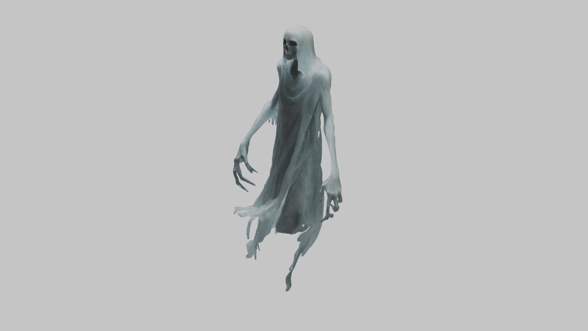 floating wraith ghost soul Low-poly 3D model_6