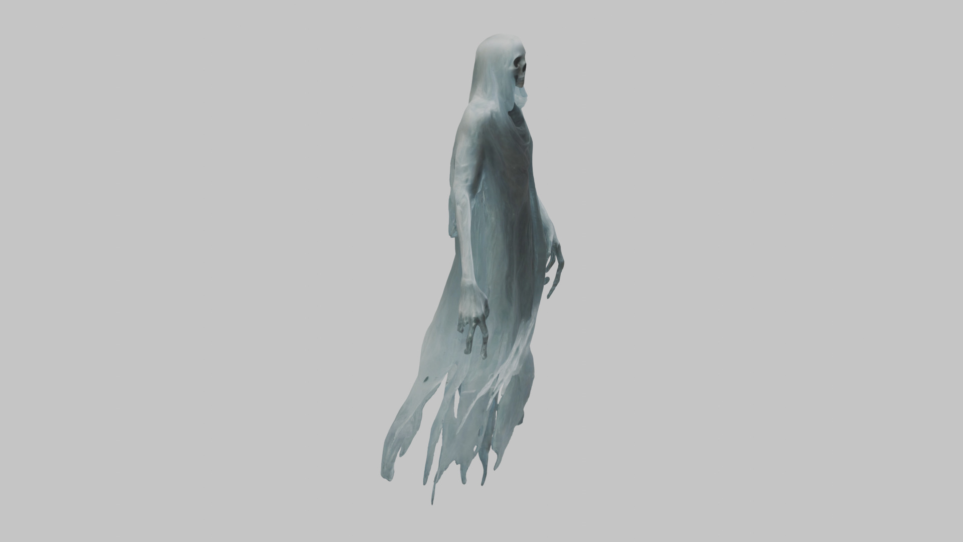 floating wraith ghost soul Low-poly 3D model_10