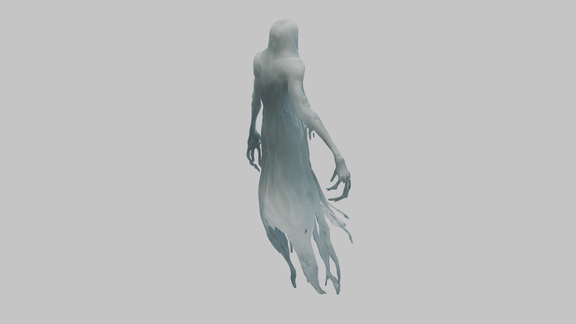 floating wraith ghost soul Low-poly 3D model_13