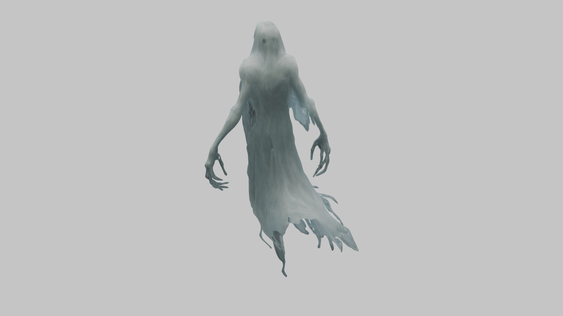 floating wraith ghost soul Low-poly 3D model_1