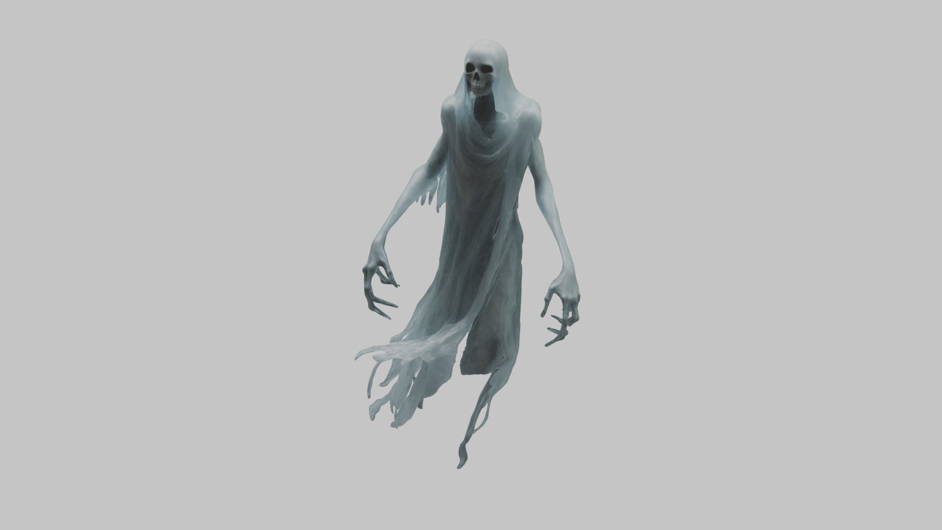 floating wraith ghost soul Low-poly 3D model_7