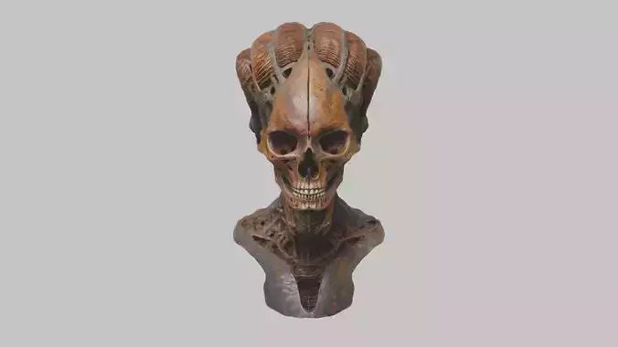 HR Giger Woman Scifi Skull Head Bust 