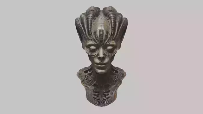 Creature HR Giger Man Scifi Head Bust