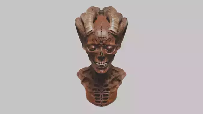 DEad SKull HR Giger Creature Scifi Head Bust