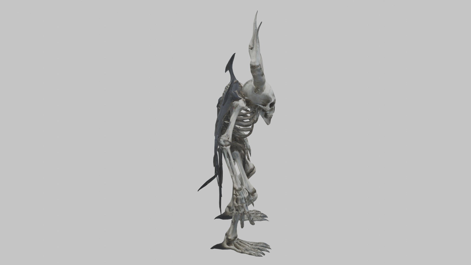 Skeleton Demon Character Low-poly 3D model_11