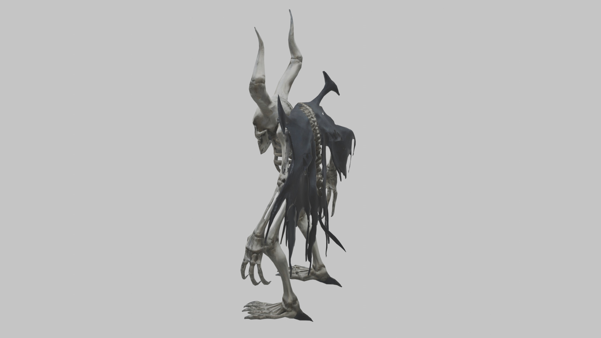 Skeleton Demon Character Low-poly 3D model_3