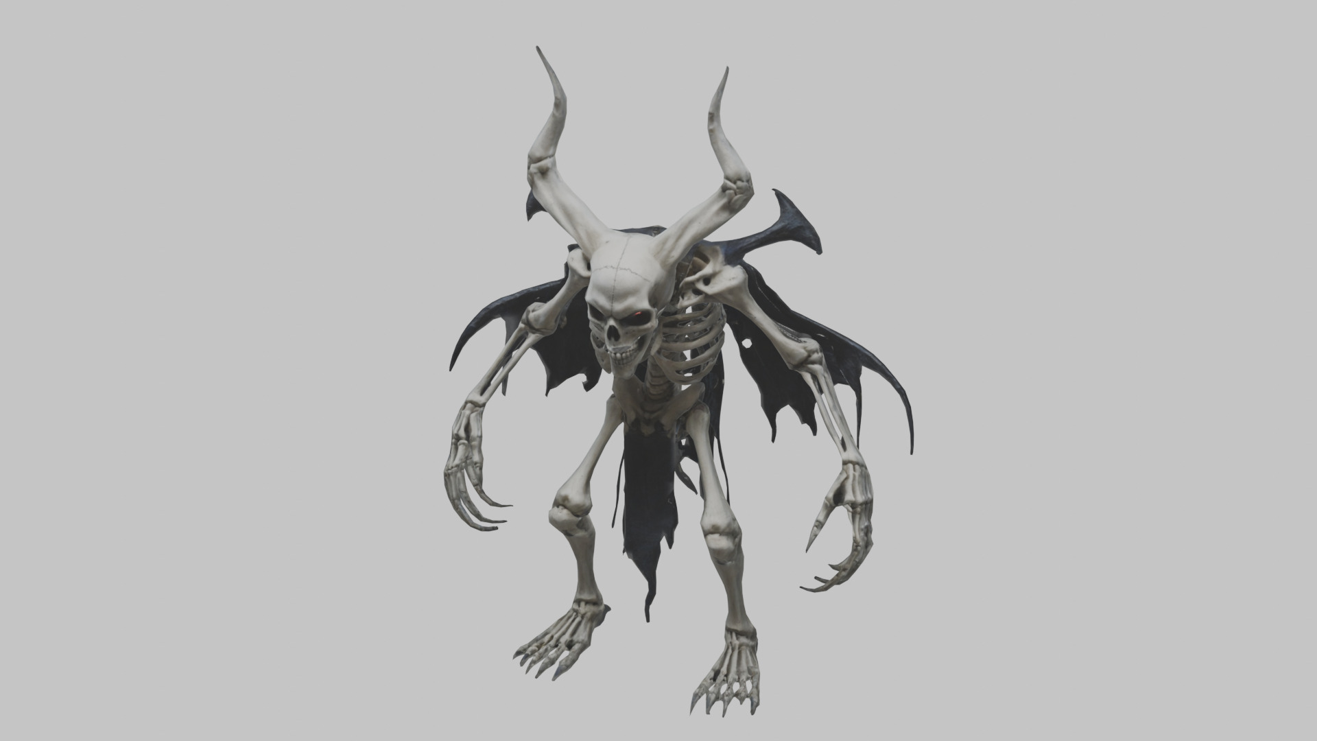 Skeleton Demon Character Low-poly 3D model_7