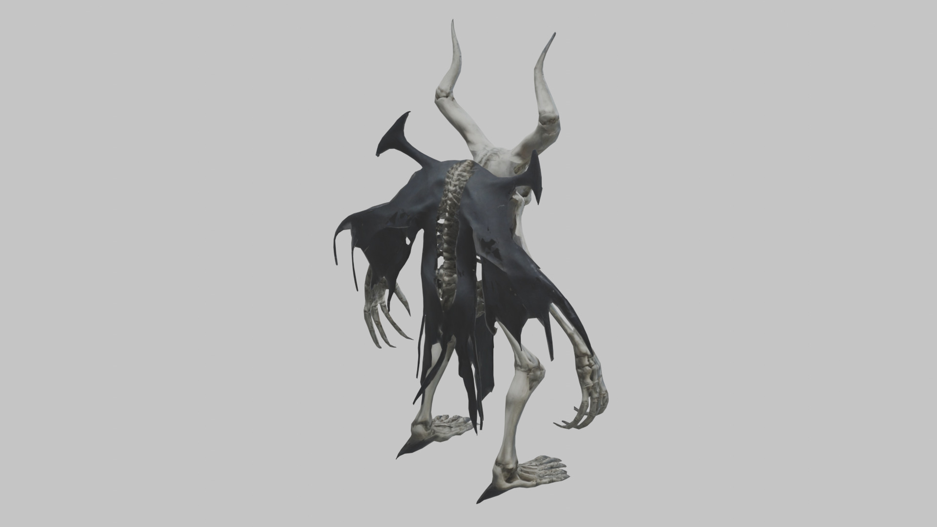 Skeleton Demon Character Low-poly 3D model_13