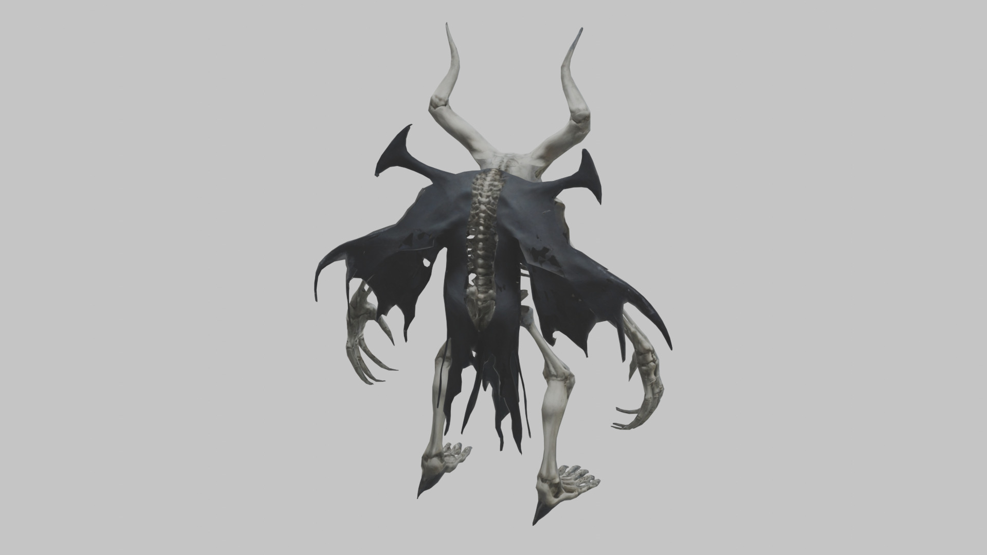 Skeleton Demon Character Low-poly 3D model_14