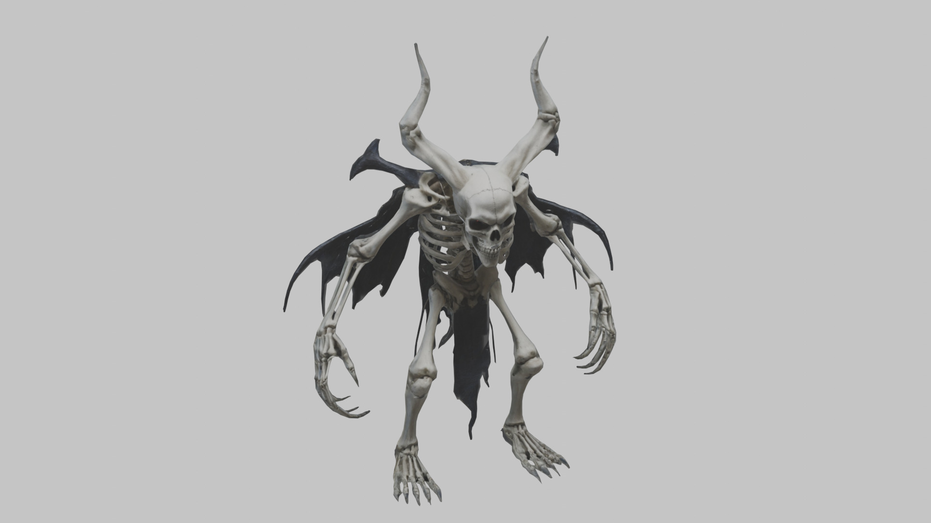 Skeleton Demon Character Low-poly 3D model_8
