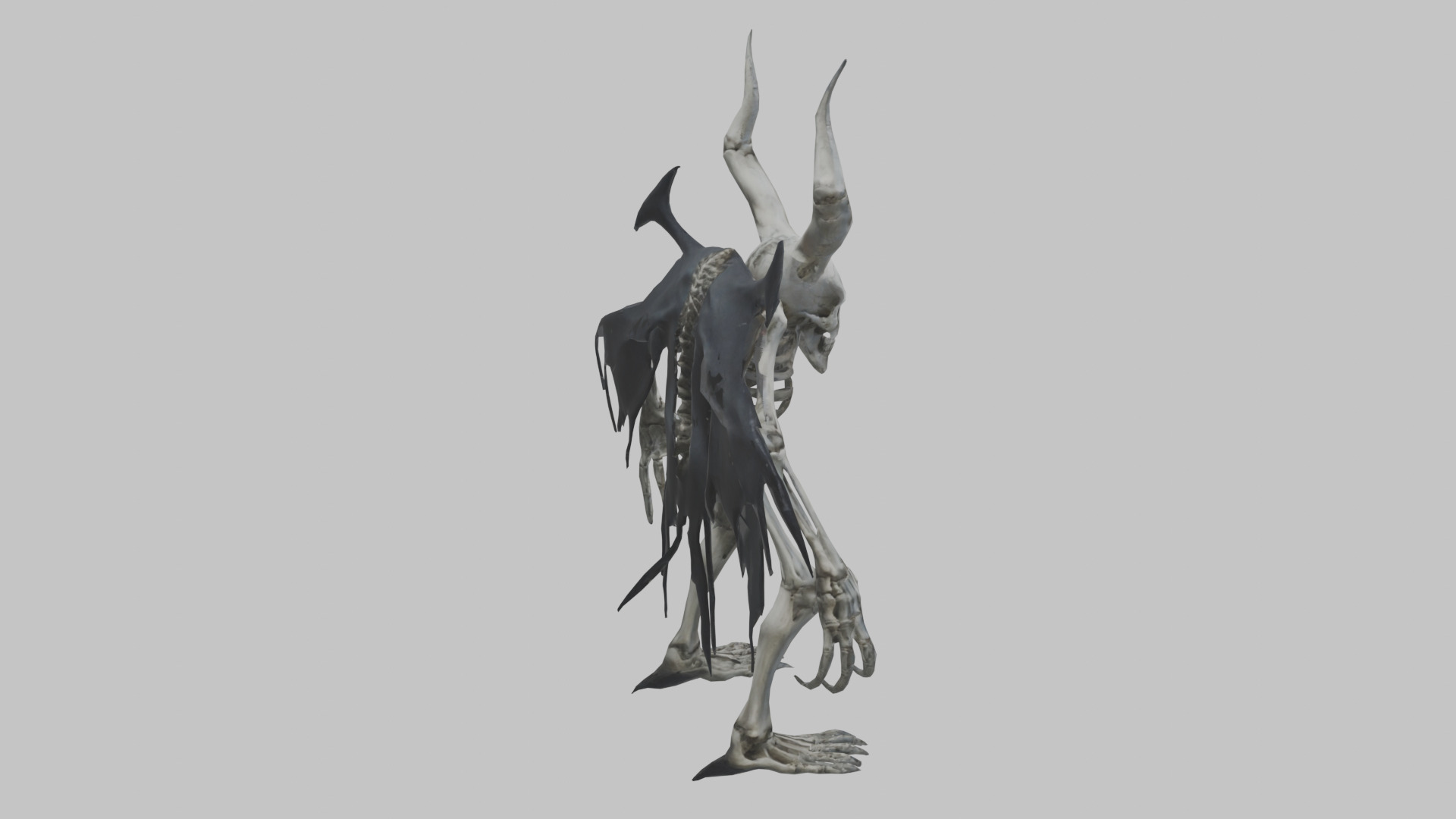 Skeleton Demon Character Low-poly 3D model_12