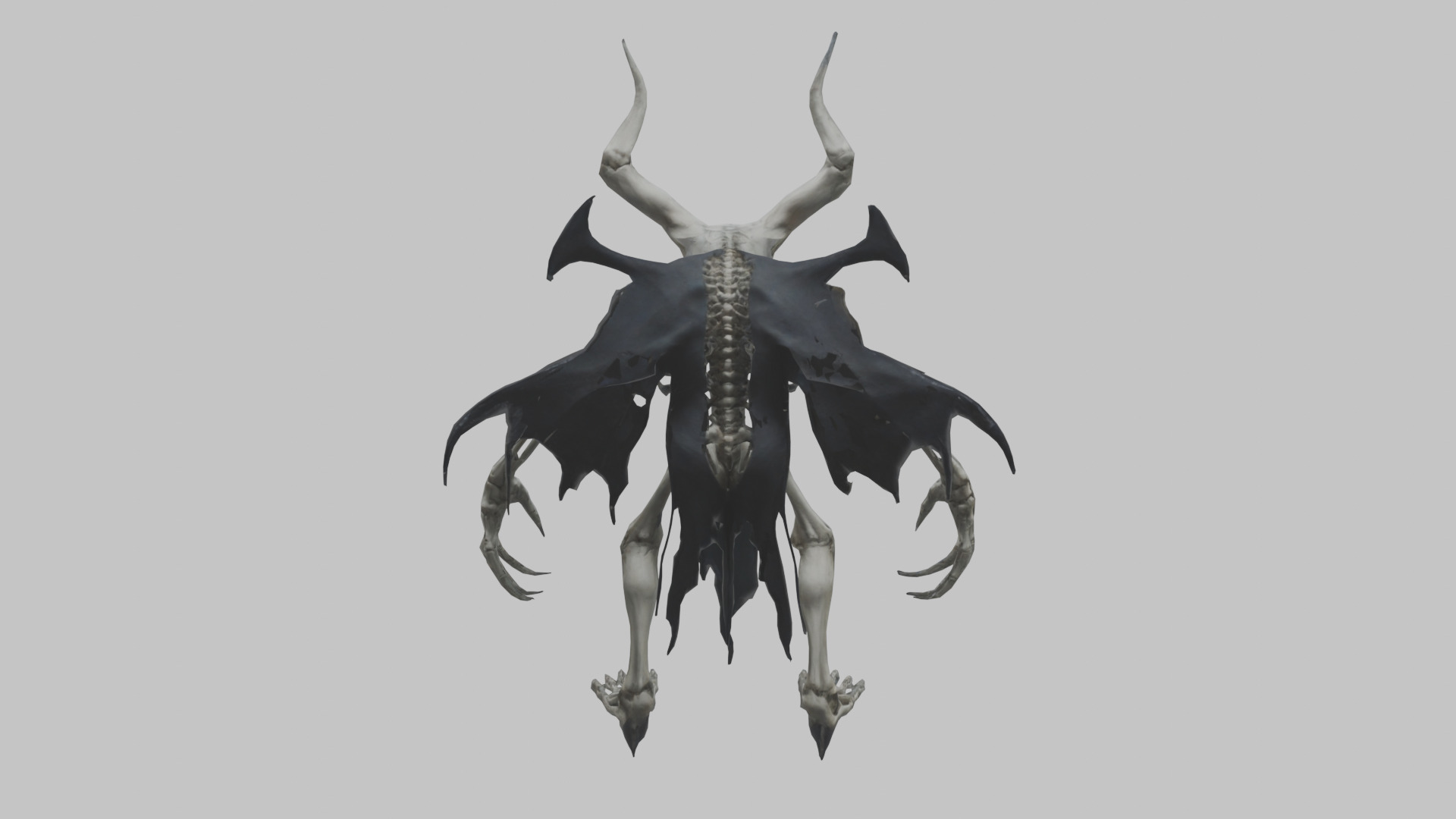 Skeleton Demon Character Low-poly 3D model_15
