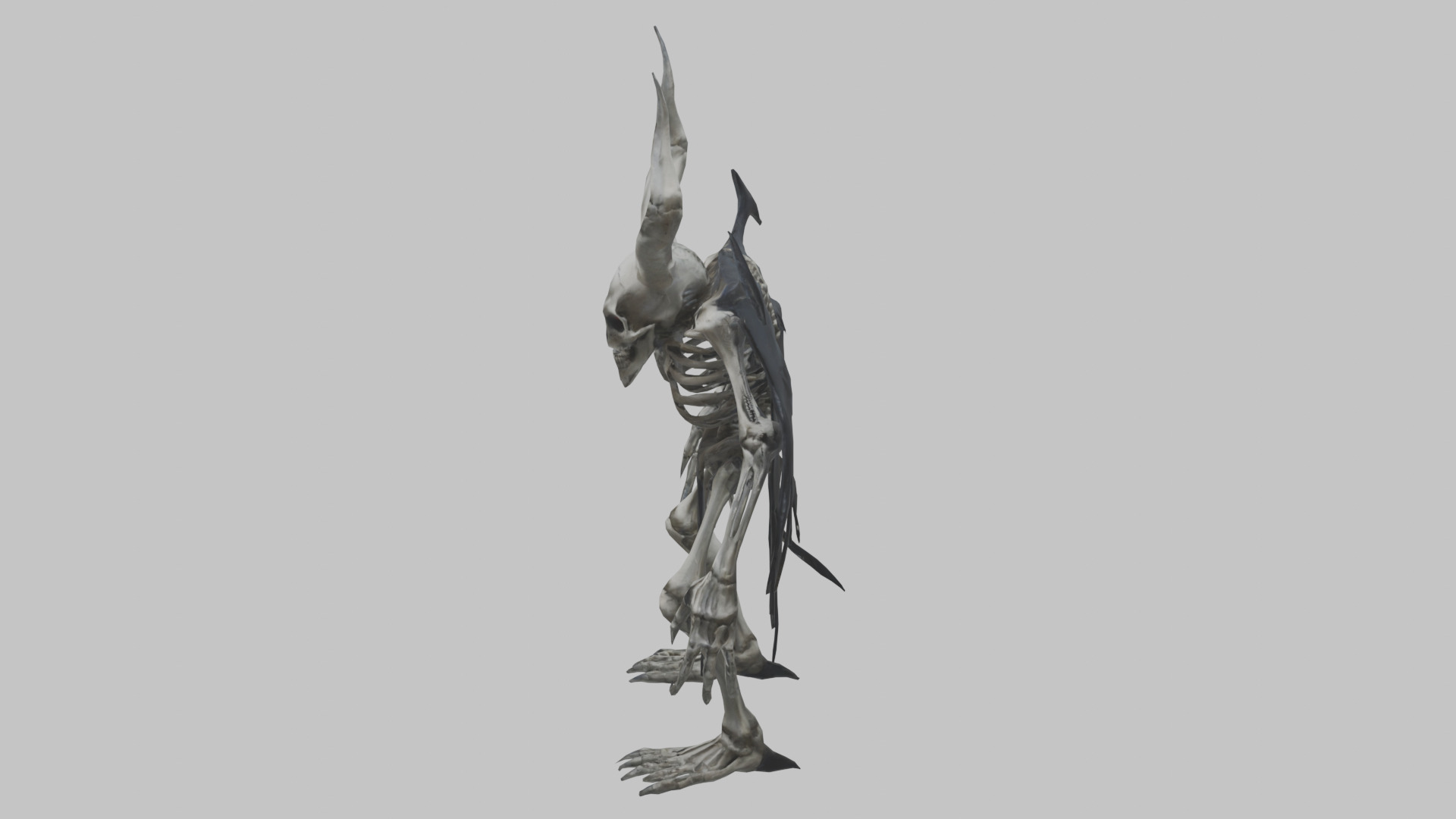 Skeleton Demon Character Low-poly 3D model_4