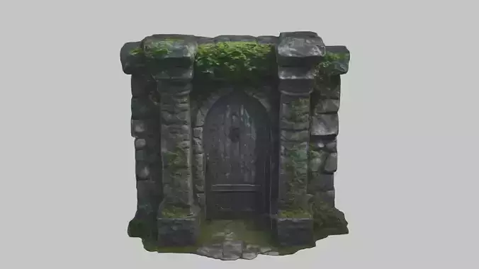 Dark Fantasy Medieval Wall Door