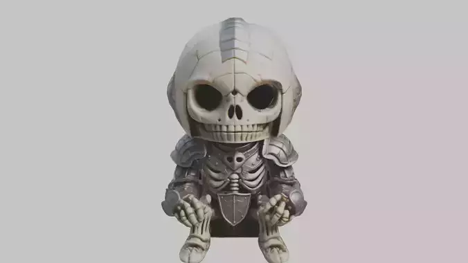 Skeleton Knight Stylized lowpoly character