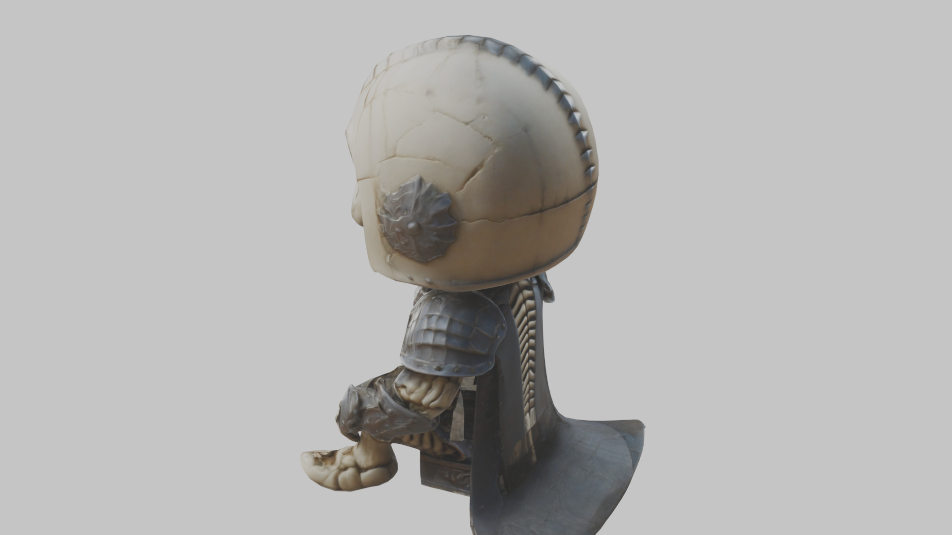 Skeleton Knight Stylized lowpoly character Low-poly 3D model_3